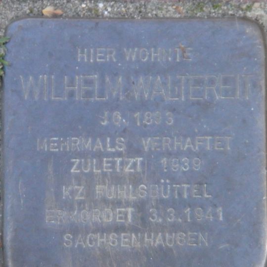 Stolperstein en memoria de Wilhelm Waltereit