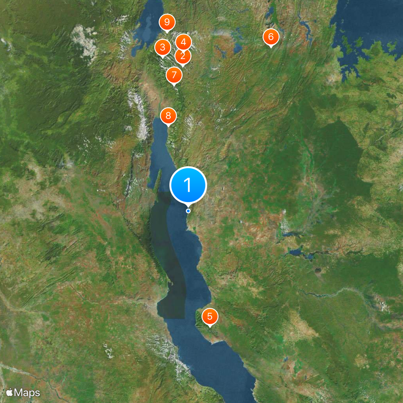 Gombe National Park Mapa