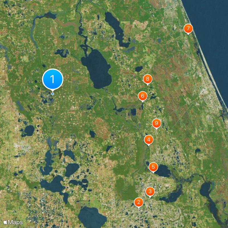 Bosque nacional Ocala Mapa