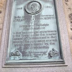 Commemorative plaque to Alexander John Forsyth