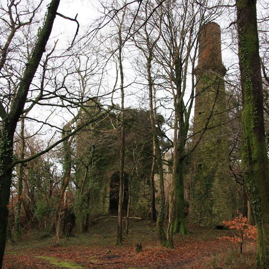Engine House And Chimney At Druid Copper Mine