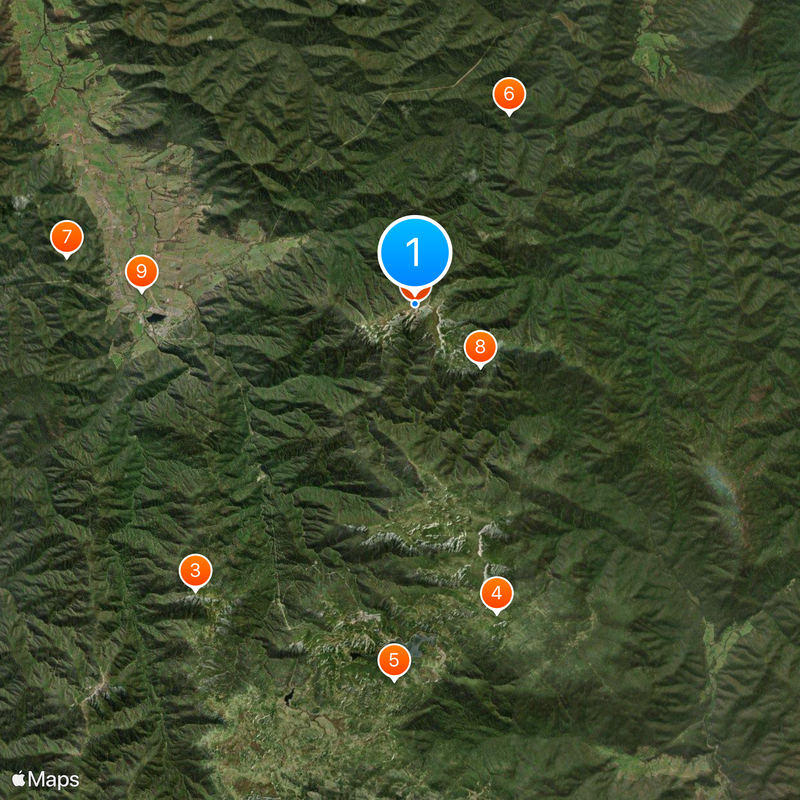 Alpi Vittoriane Mappa