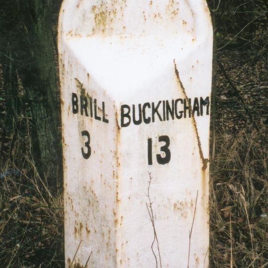 Milepost, Kingswood Lane; Long Wood, N of turn to Clearfields Farm