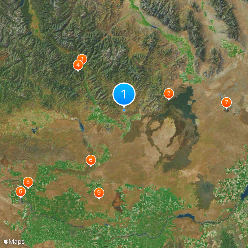 Hrabstwo Blaine Mapa