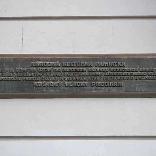 Bud. vyhl. Koš. vlád. progr. , tabuľa pamätná