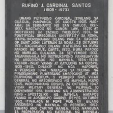 Rufino J. Cardinal Santos historical marker