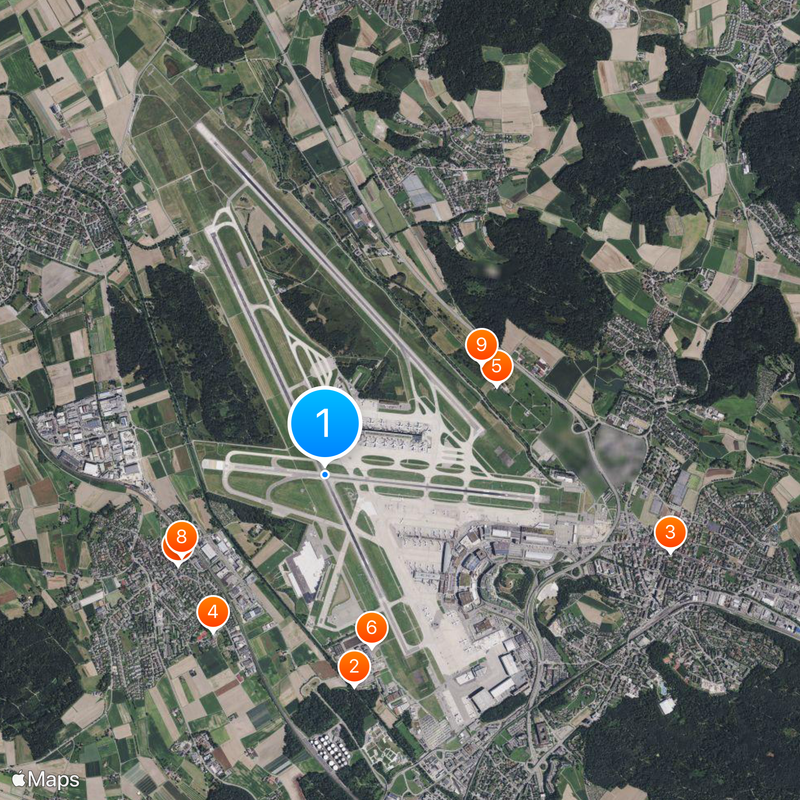 Zurich Airport Map