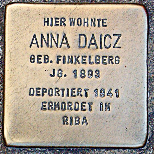 Stolperstein en memoria de Anna Daicz