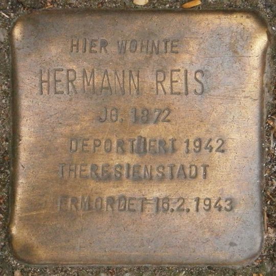 Stolperstein en memoria de Hermann Reis