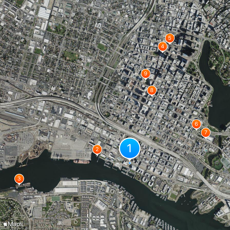 Jack London Square Mapa