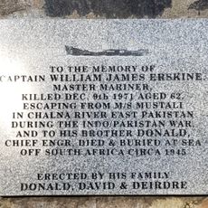 Commemorative plaque to Captain William James Erskine