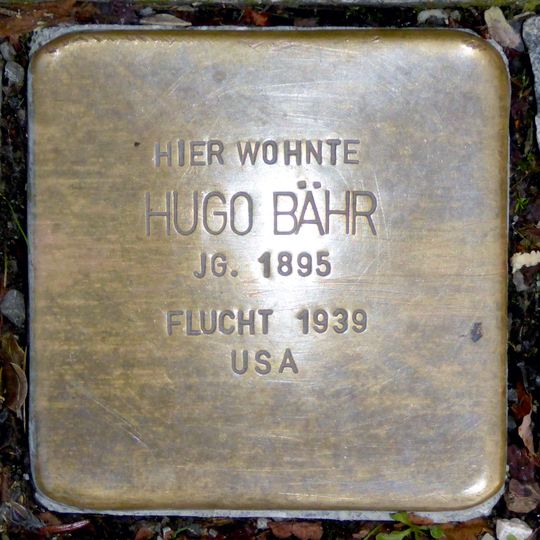 Stolperstein für Hugo Bähr
