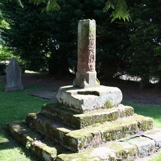 Medieval Cross in St Edith's Churchyard, South of Church