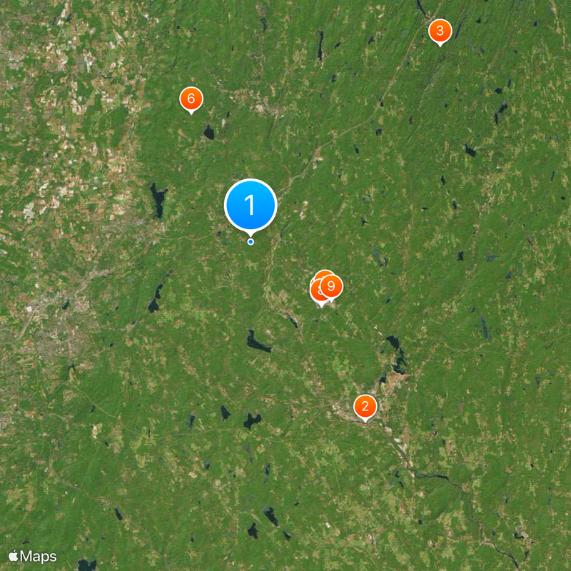 Condado de Tolland Mapa