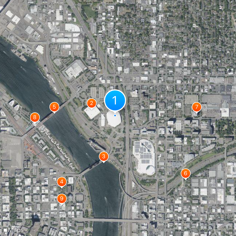 Moda Center Map