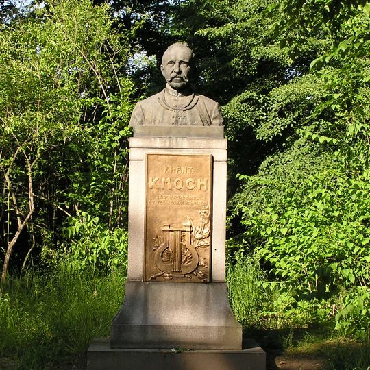 Pomník skladatele Františka Kmocha na Kmochově ostrově v Kolíně