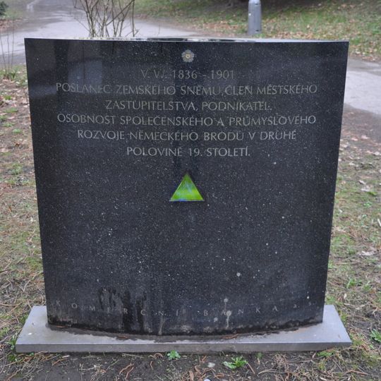 Plaque to Vojtěch Weidenhoffer
