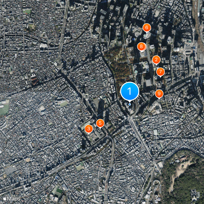 Shinjuku Park Tower Kaart