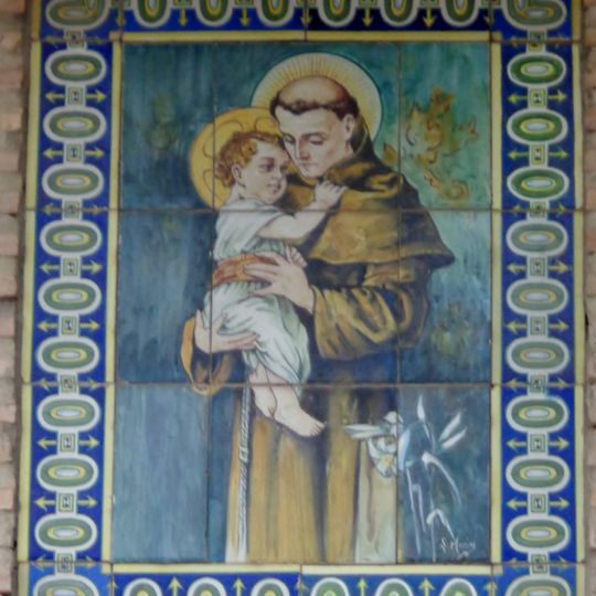 Ceramic panel of Saint Anthony of Padua