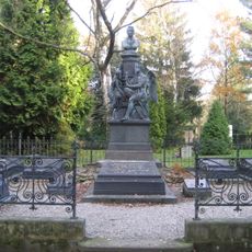 Aufbahrungshaus, Feierhalle, Friedhofsverwaltung, fünf Gefallenendenkmale, eine Gedenkstätte, usw. Wartburgstraße 47