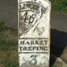 Milepost, Lincoln Road, N of village
