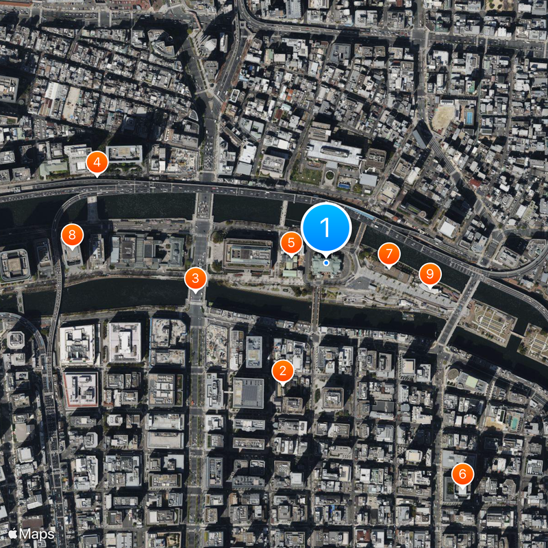 Osaka City Central Public Hall Mappa