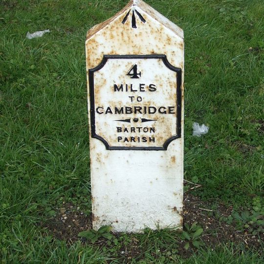 Milepost, Wimpole Road, E of Orchard Farm