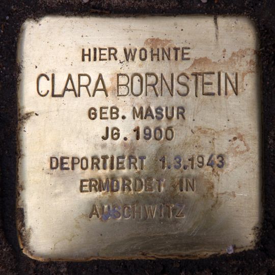 Stolperstein dedicated to Clara Bornstein