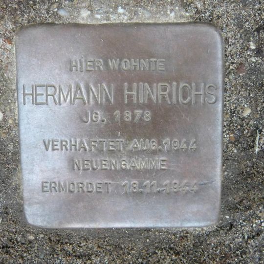 Stolperstein dedicated to Hermann Hinrichs