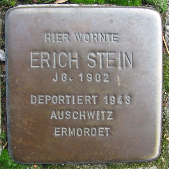 Stolperstein dedicated to Erich Stein