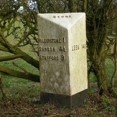 Milepost, near Spot Farm, N of Hilderstone