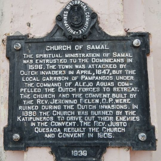 Church of Samal historical marker
