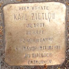 Stolperstein dedicated to Karl Zietlow