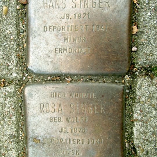 Stolperstein en memoria de Rosa Singer