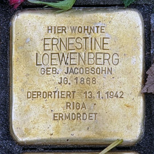 Stolperstein en memoria de Ernestine Loewenberg