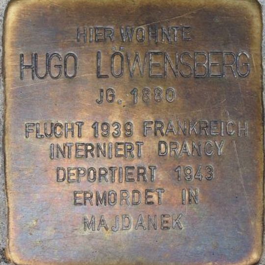Stolperstein em memória de Hugo Löwensberg
