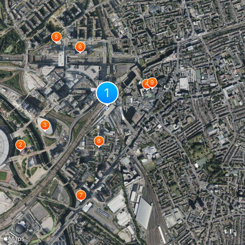 Stratford railway station Map