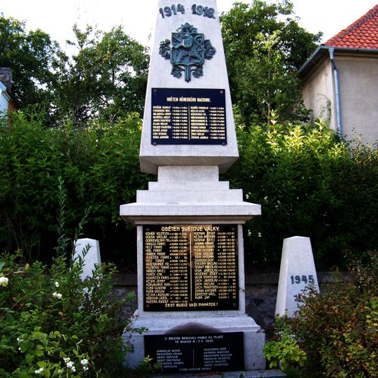 World wars memorial in Stodůlky