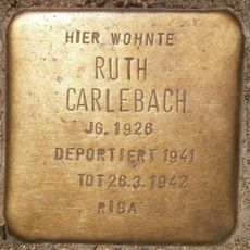 Stolperstein dedicated to Ruth Carlebach