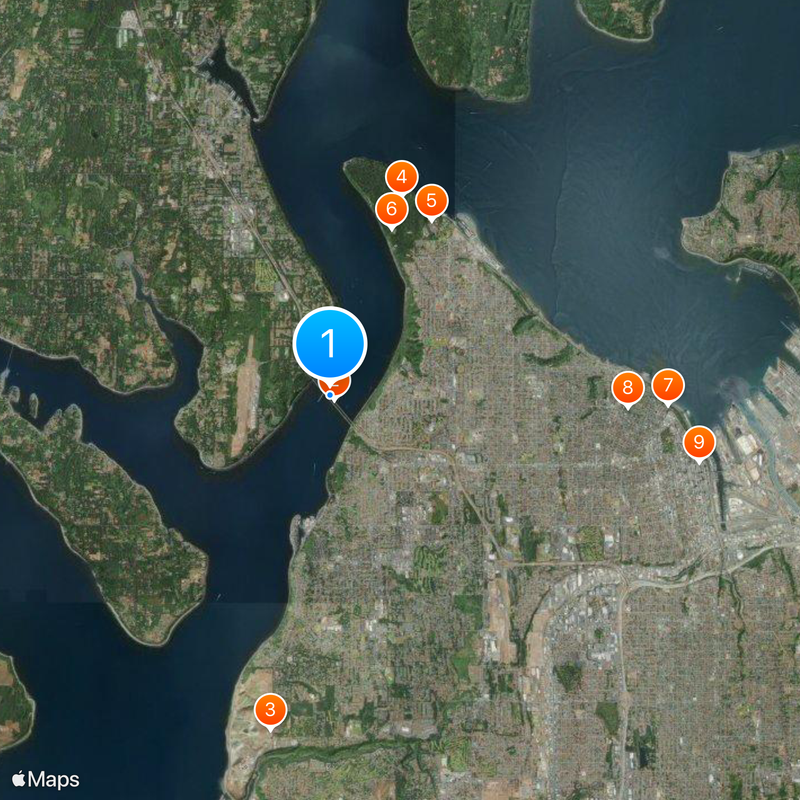 Tacoma Narrows Bridge Mappa