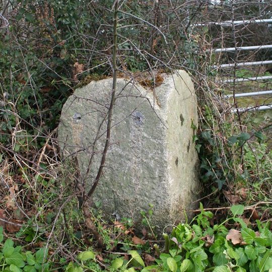 Milestone, Maidencombe Cross, close to Bus Stop/pillar-box