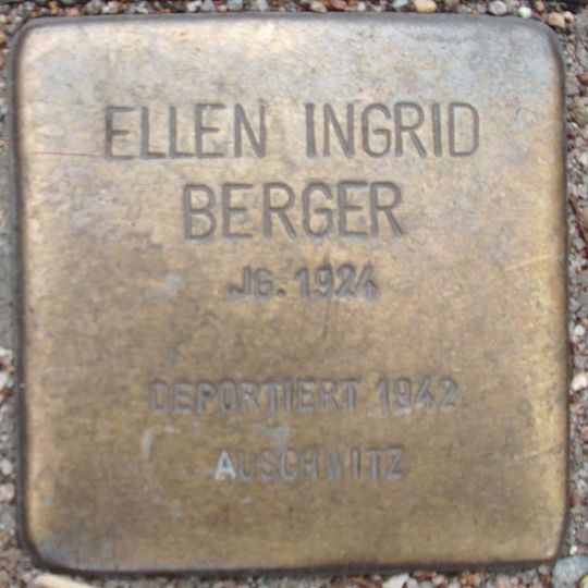 Stolperstein dedicated to Ellen Ingrid Berger