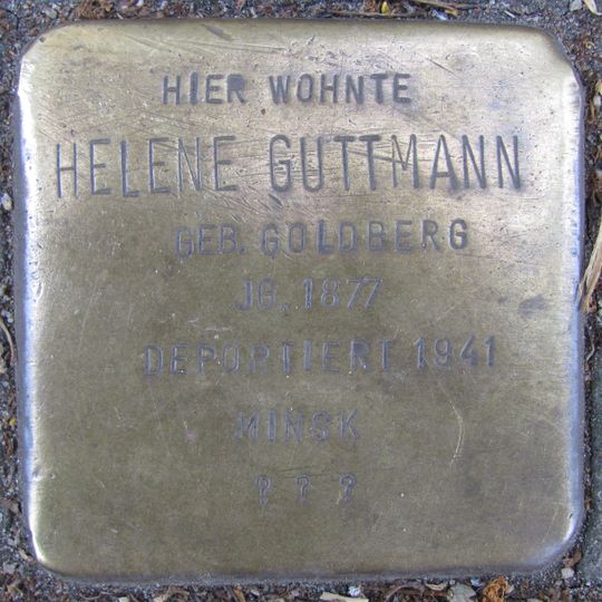 Stolperstein en memoria de Helene Guttmann