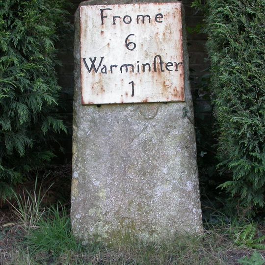 Milestone, Victoria Road, Bugley; by No. 1 Saxons Acre