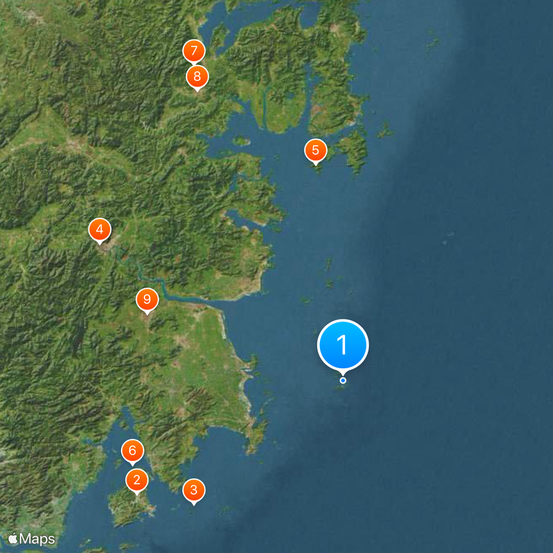 Dachen Islands Map