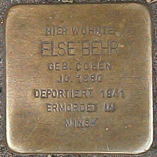 Stolperstein en memoria de Else Behr