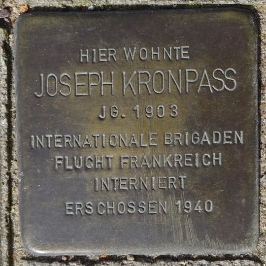 Stolperstein à la mémoire de Joseph Kronpass
