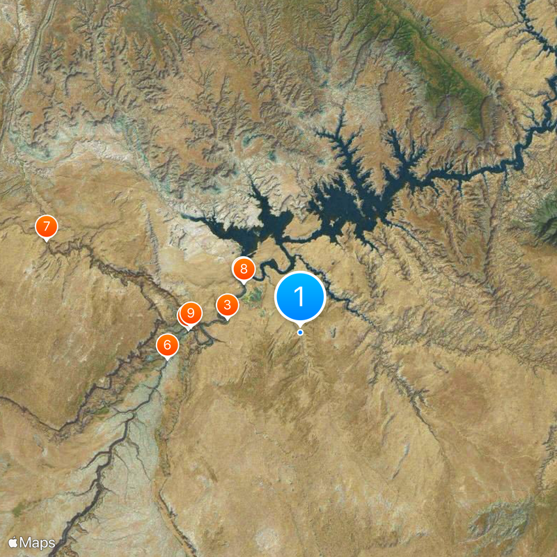 Cañón del Antílope Mapa