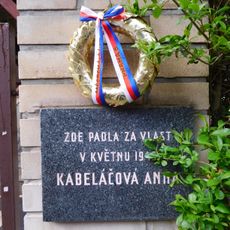 Plaque to Anna Kabeláčová