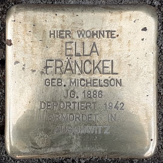 Stolperstein en memoria de Ella Fränckel